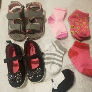 6/15 shoes,sandal and 5 pairs socks